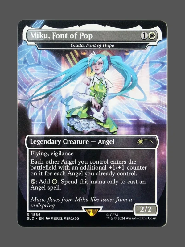 Miku, Font of Pop Holo MTG proxy card from Secret Lair Drop #1586