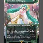 Miku, Lost but Singing Holo MTG proxy card from Secret Lair Drop #1597