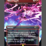 Miku's Spark Holo MTG proxy card from Secret Lair Drop #1594