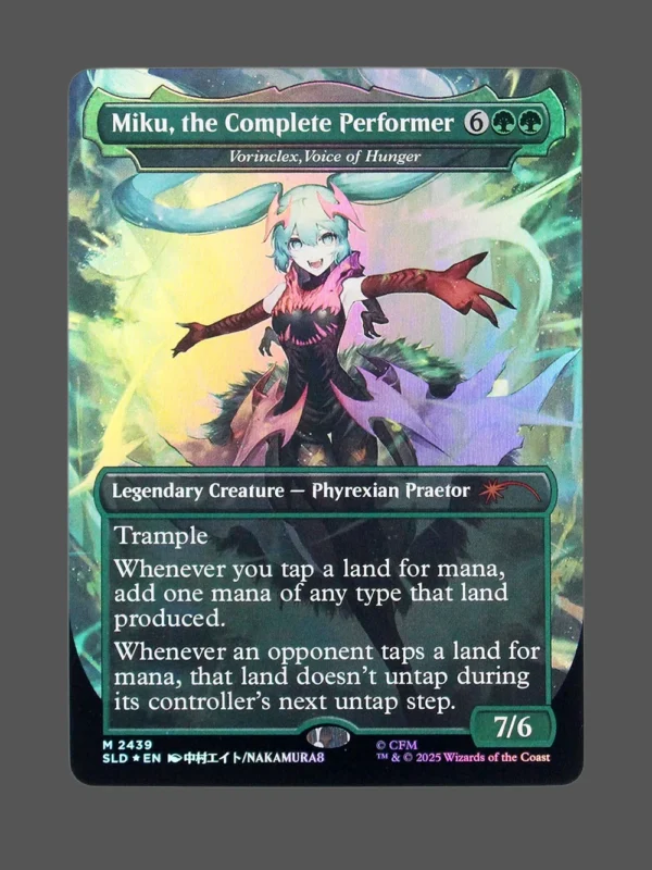 Miku, the Complete Performer Foil MTG proxy card from Secret Lair Drop #2439