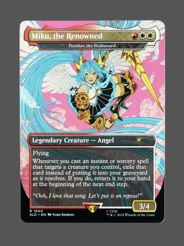 Miku, the Renowned Holo MTG proxy card from Secret Lair Drop #1602