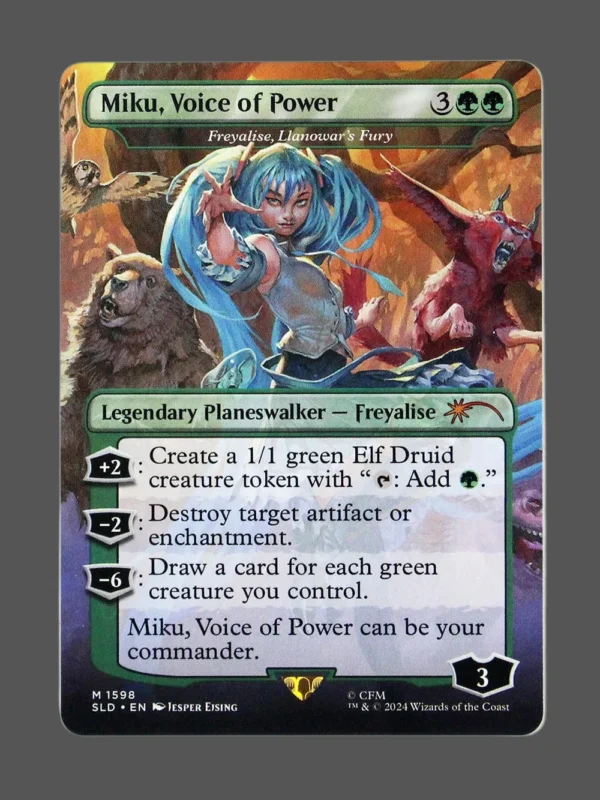 Miku, Voice of Power Holo MTG proxy card from Secret Lair Drop #1598