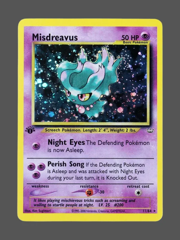 Misdreavus Regular Pokemon proxy card from Neo Revelation #11