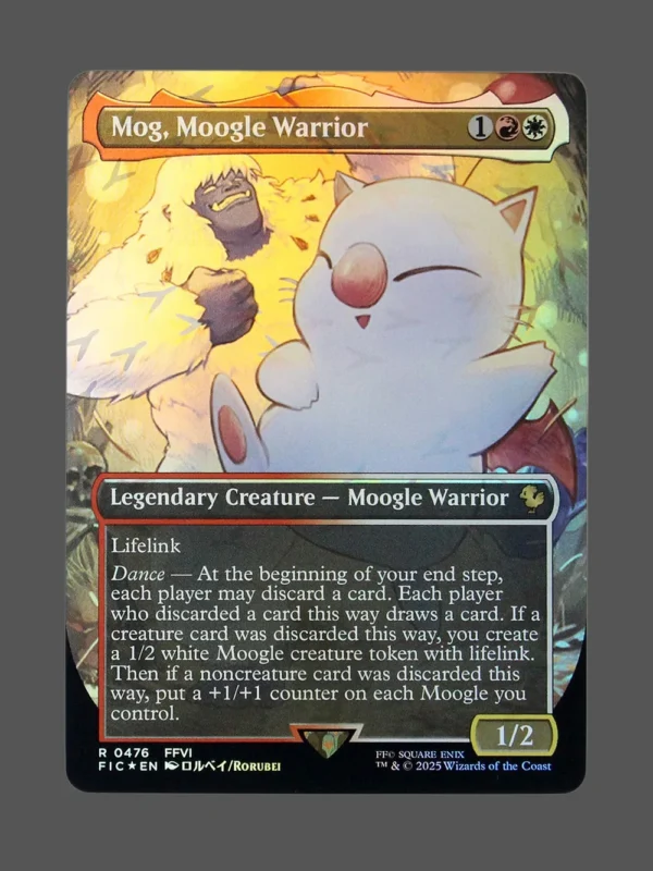Mog, Moogle Warrior Chocobotrack Foil MTG proxy card from Final Fantasy #476