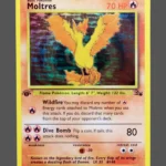 Moltres Regular Pokemon proxy card from Fossil #12