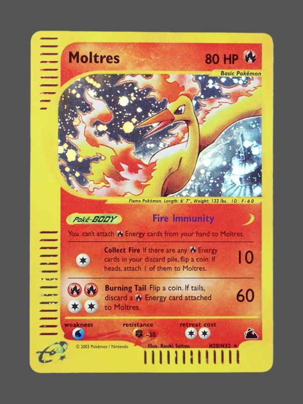 Moltres Regular Pokemon proxy card from Skyridge #H20