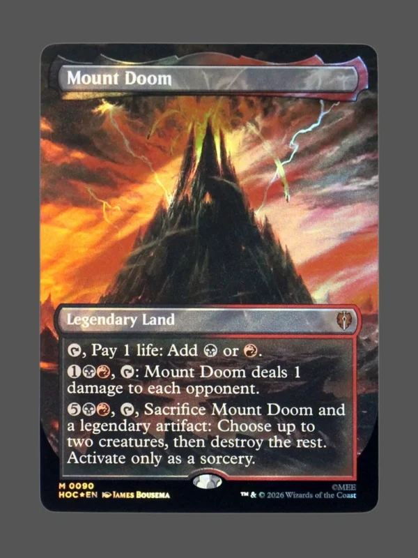Mount Doom Surge Foil MTG proxy card from The Hobbit Eternal #90
