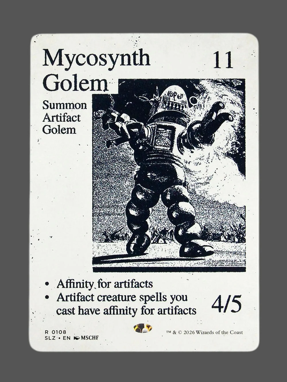 mycosynth-golem-108.webp Mycosynth Golem Holo MTG proxy card from The Zeta Set #108