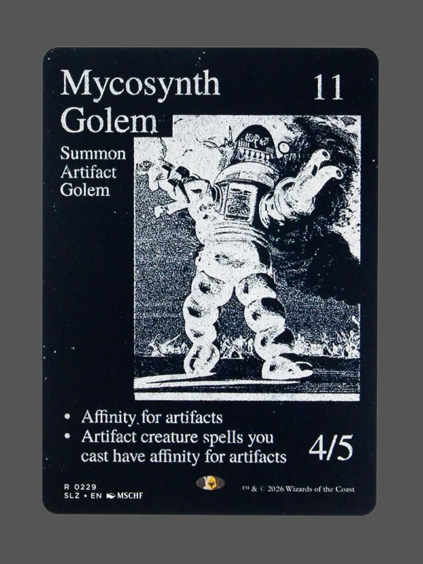 Mycosynth Golem Holo MTG proxy card from The Zeta Set #229