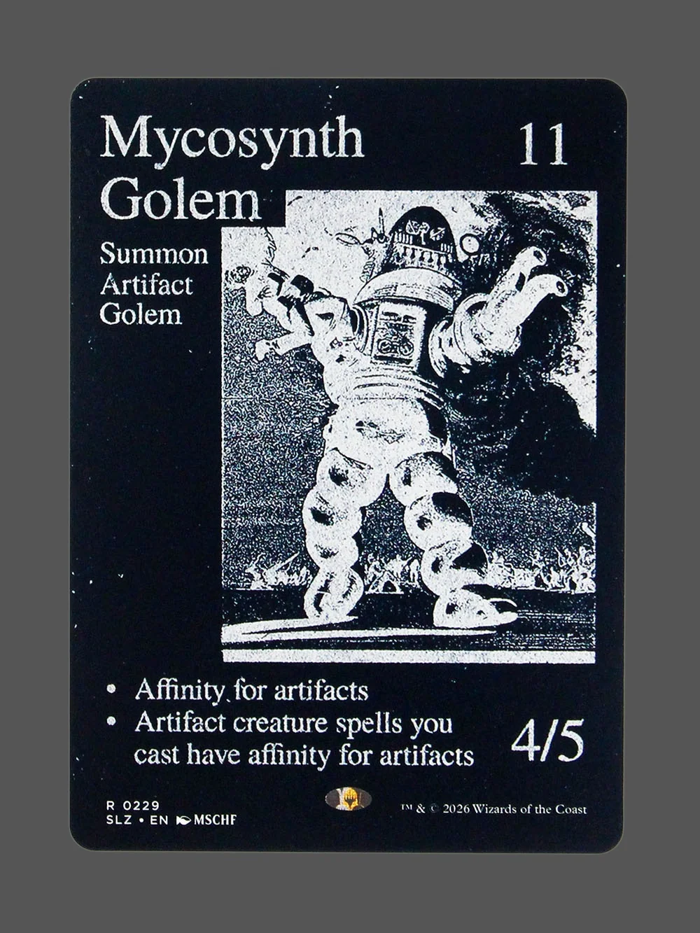 mycosynth-golem-229.webp Mycosynth Golem Holo MTG proxy card from The Zeta Set #229
