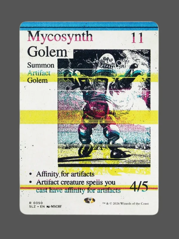 Mycosynth Golem Holo MTG proxy card from The Zeta Set #350