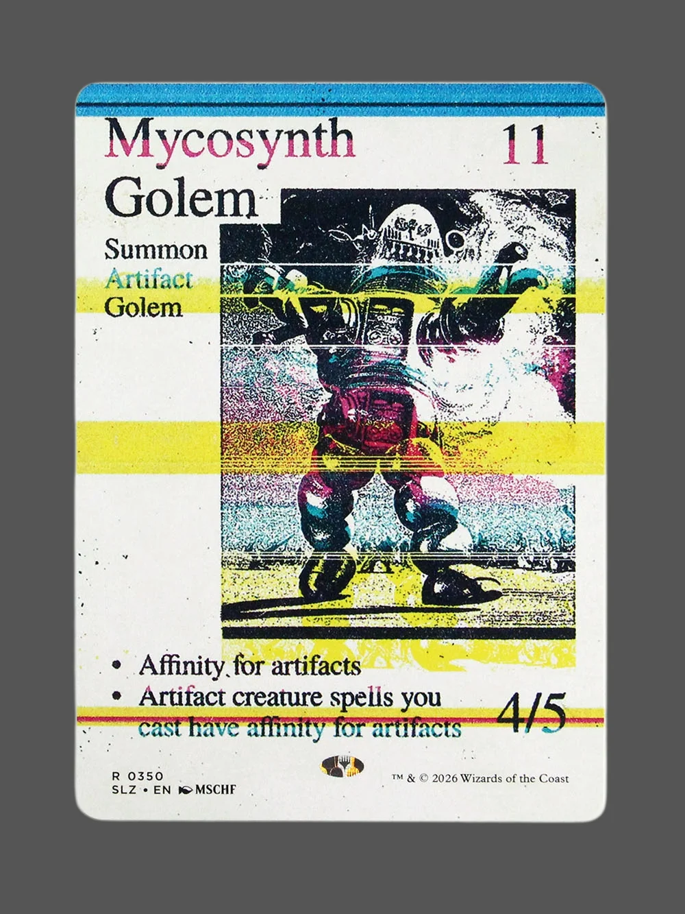 mycosynth-golem-350.webp Mycosynth Golem Holo MTG proxy card from The Zeta Set #350