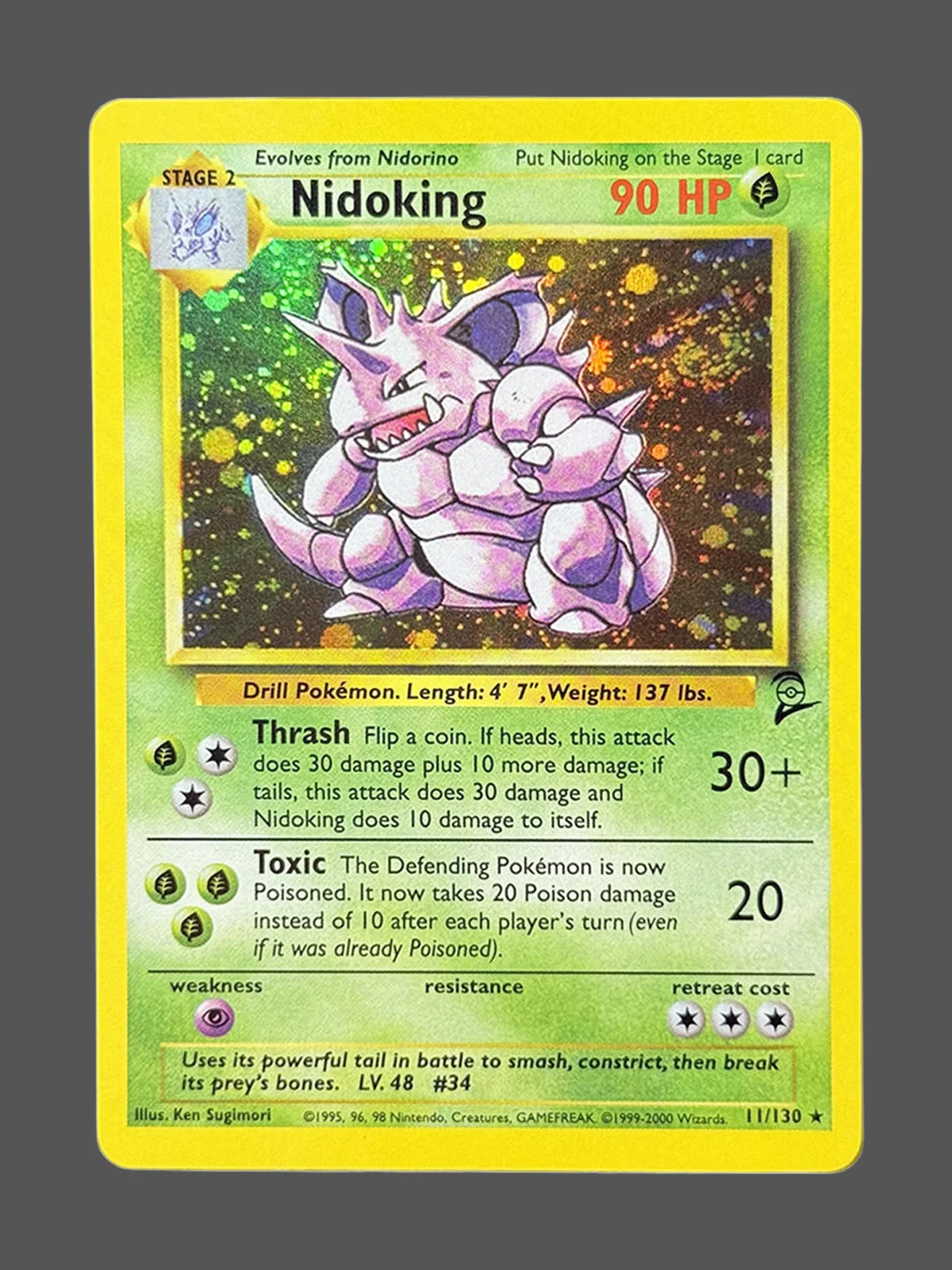 nidoking-11-b2-en.webp Nidoking Regular Pokemon proxy card from Base Set 2 #11