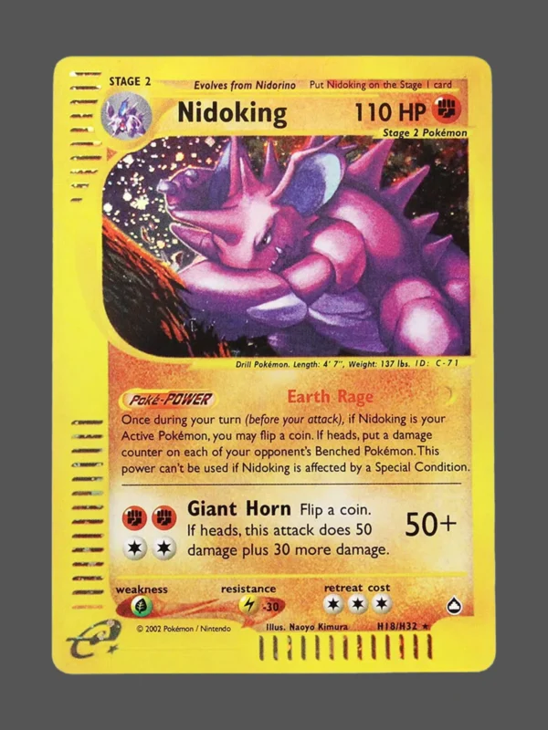 Nidoking Regular Pokemon proxy card from Aquapolis #H18