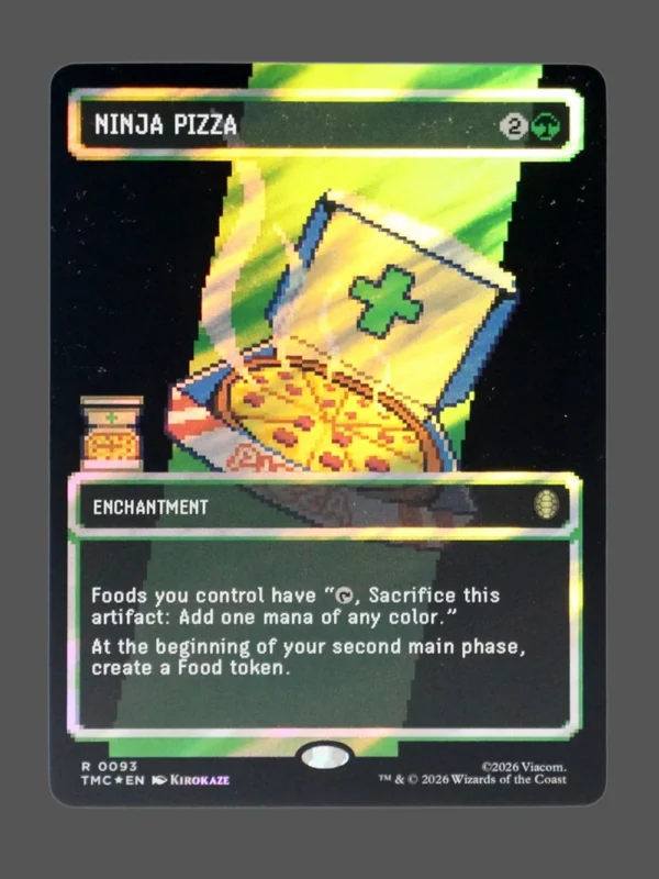 Ninja Pizza Surge Foil MTG proxy card from Teenage Mutant Ninja Turtles Eternal #93