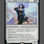 Nivea, Beloved Battlemage Holo MTG proxy card from Mystery Booster Commander Edition #3