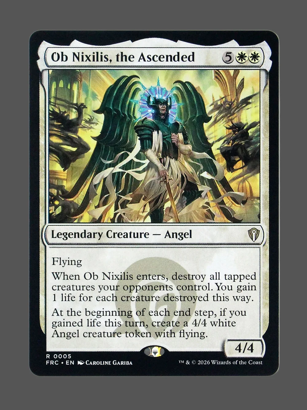 ob-nixilis-the-ascended-005-holo.webp Ob-Nixilis, the Ascended Holo MTG proxy card from Reality Fracture Commander #5