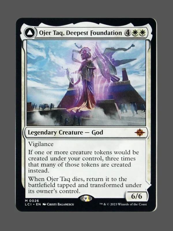 Ojer Taq, Deepest Foundation / Temple of Civilization Holo MTG proxy card from The Lost Caverns of Ixalan #26