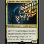 Olag and Miau, New Friends Foil MTG proxy card from Mystery Booster Commander Edition #48