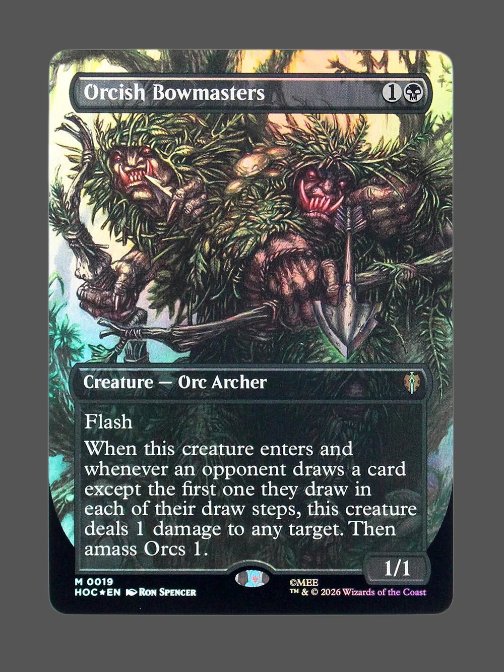 orcish-bowmasters-019-foil.webp Orcish Bowmasters Foil MTG proxy card from The Hobbit Eternal #19