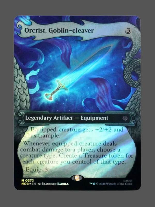 Orcrist, Goblin-cleaver Surge Foil MTG proxy card from The Hobbit #272
