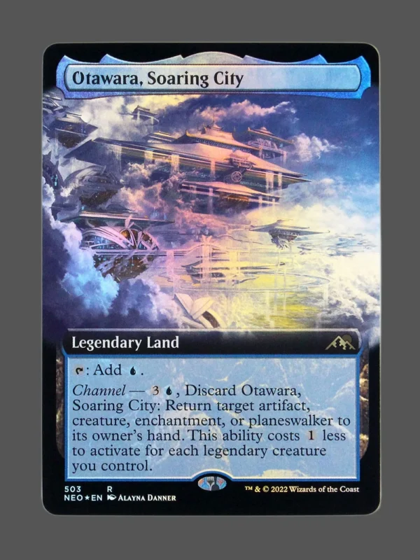 Otawara, Soaring City Foil MTG proxy card from Kamigawa: Neon Dynasty #503