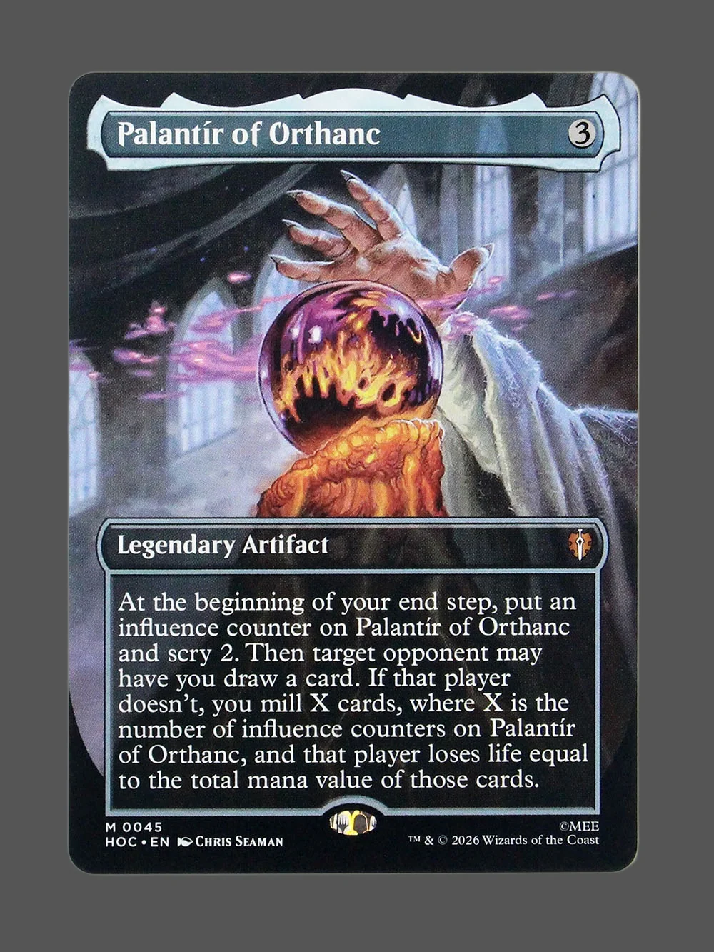 palantir-of-orthanc-045-holo.webp Palantir of Orthanc Holo MTG proxy card from The Hobbit Eternal #45