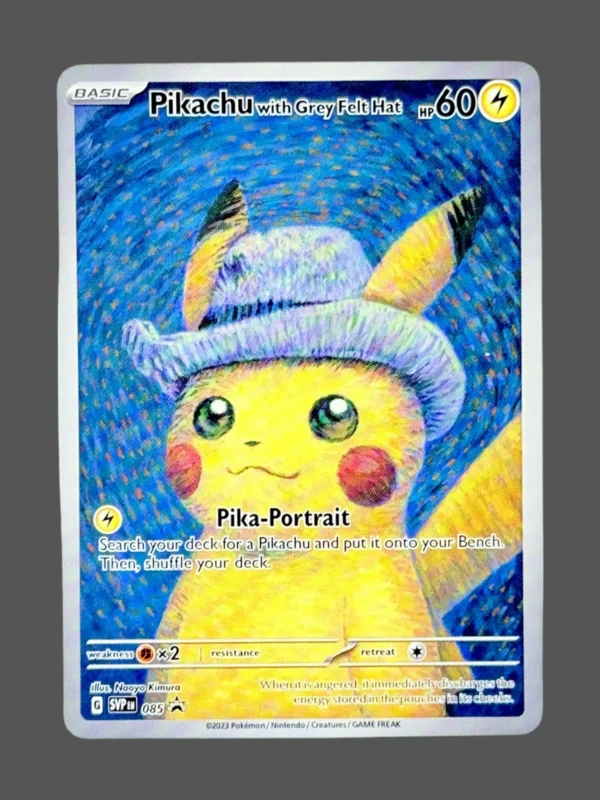 Pikachu with Grey Felt Hat Regular Pokemon proxy card from Scarlet & Violet Promos #85