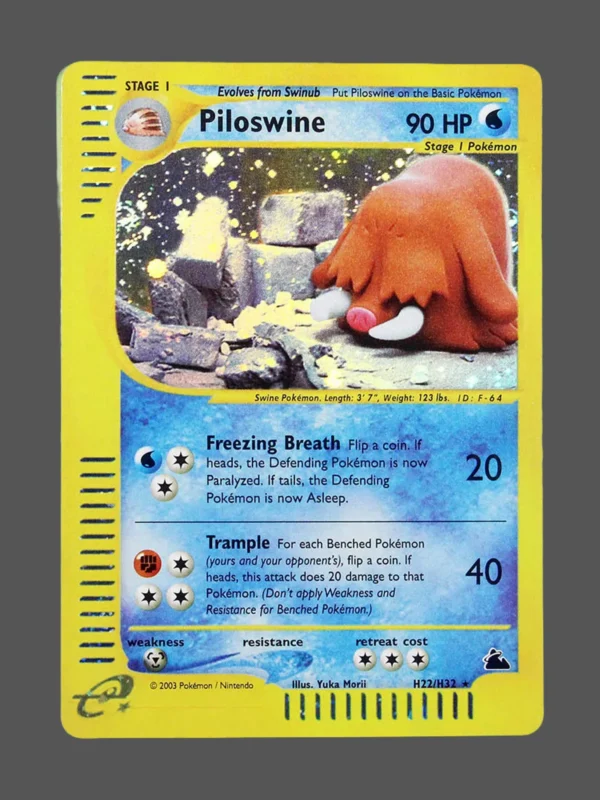 Piloswine Foil Pokemon proxy card from Skyridge #H22