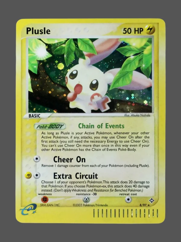 Plusle Galaxy Foil Pokemon proxy card from EX Dragon #8
