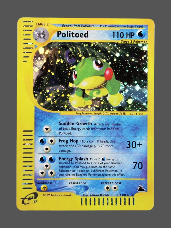 Politoed Foil Pokemon proxy card from Skyridge #H23