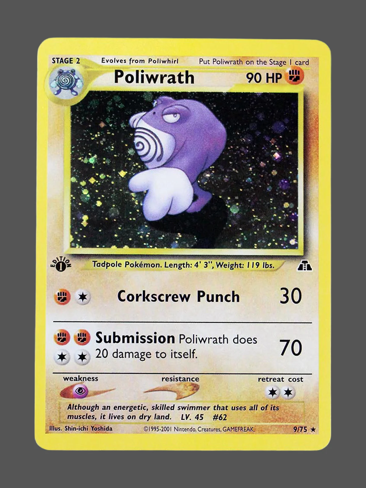 poliwrath-9-n2-en.webp Poliwrath Regular Pokemon proxy card from Neo Discovery #9