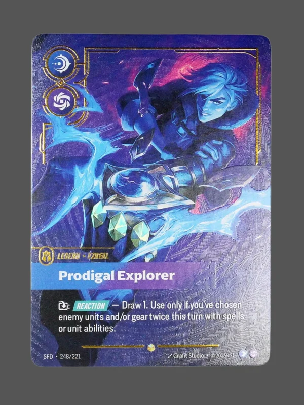 Prodigal Explorer Foil Riftbound proxy card from Spiritforged #248/221