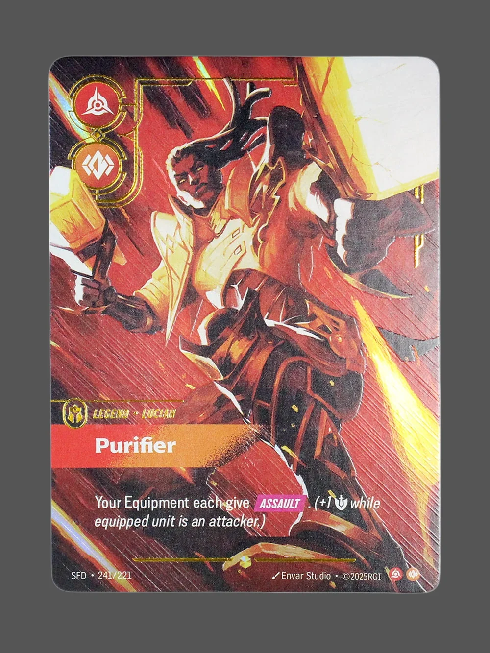 purifier-241-221-foil.webp Purifier Foil Riftbound proxy card from Spiritforged #241/221