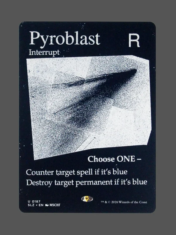 Pyroblast Holo MTG proxy card from The Zeta Set #187