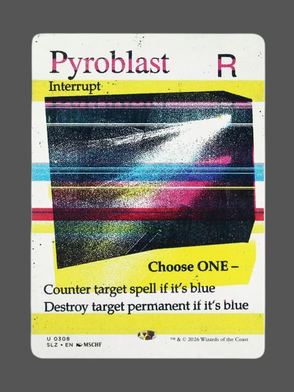 Pyroblast Holo MTG proxy card from The Zeta Set #308