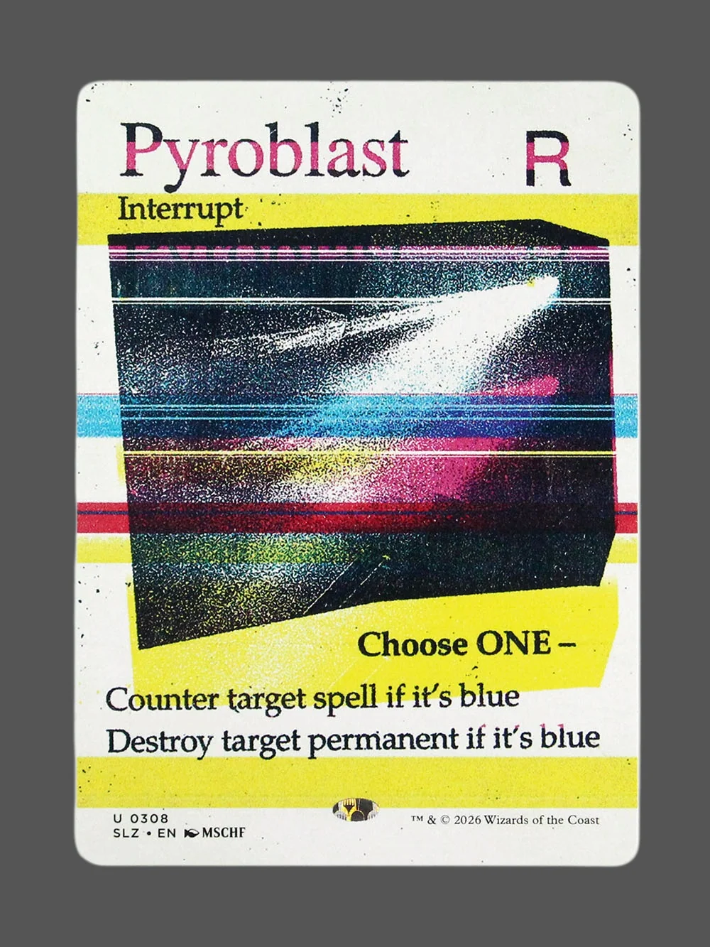 pyroblast-308.webp Pyroblast Holo MTG proxy card from The Zeta Set #308