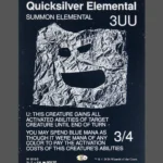 Quicksilver Elemental Holo MTG proxy card from The Zeta Set #150