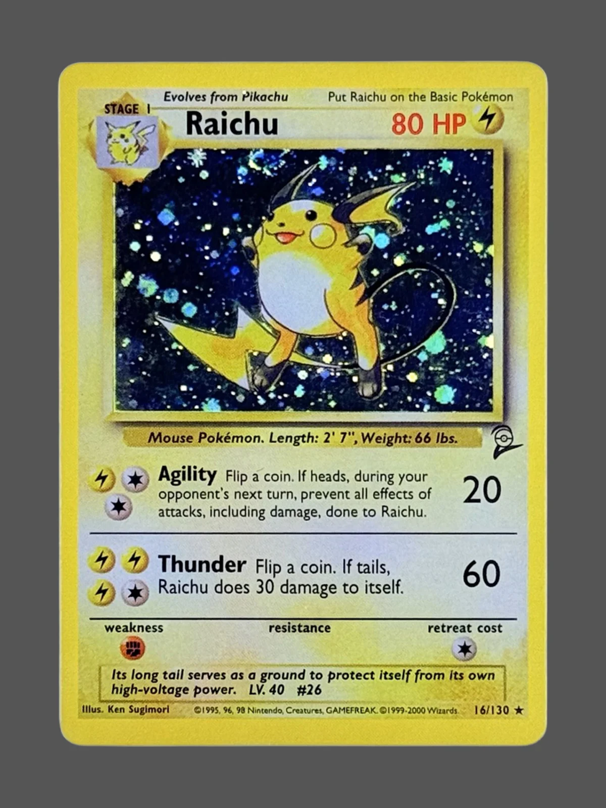 raichu-14-bs-en.webp Raichu Regular Pokemon proxy card from Base Set #14