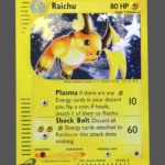 Raichu Foil Pokemon proxy card from Expedition #25