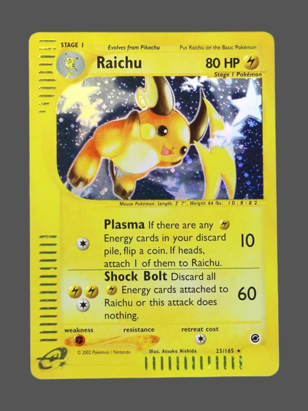 Raichu Foil Pokemon proxy card from Expedition #25