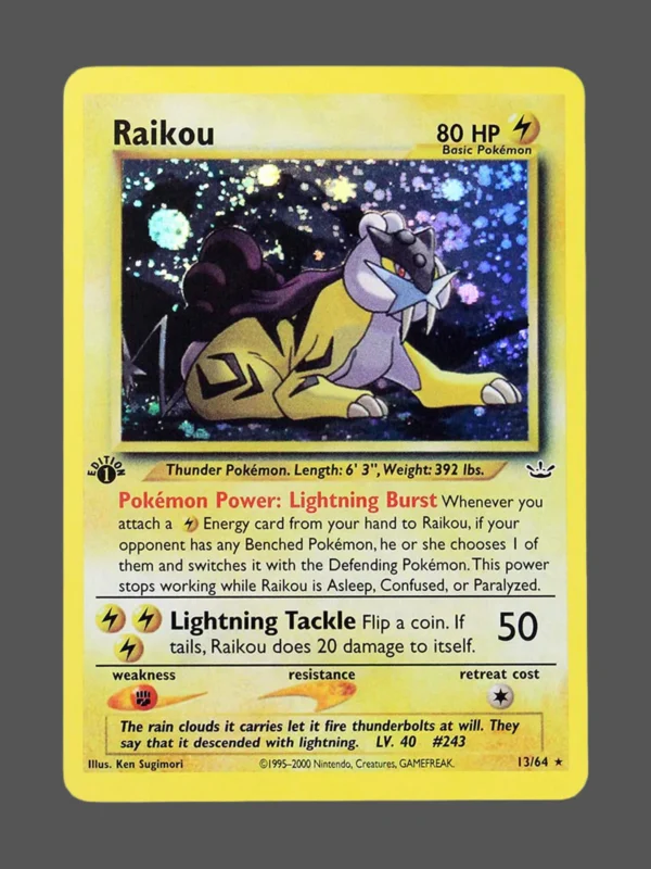 Raikou Regular Pokemon proxy card from Neo Revelation #13