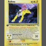 Raikou Regular Pokemon proxy card from Neo Revelation #22