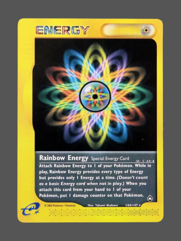 Rainbow Energy Regular Pokemon proxy card from Aquapolis #144
