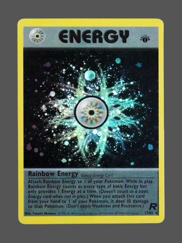 Rainbow Energy Regular Pokemon proxy card from Team Rocket #17