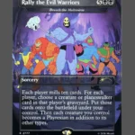 Rally the Evil Warriors Holo MTG proxy card from Secret Lair Drop #2777