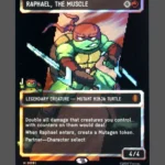 Raphael, the Muscle Surge Foil MTG proxy card from Teenage Mutant Ninja Turtles Eternal #91