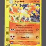Rapidash Foil Pokemon proxy card from Expedition #26