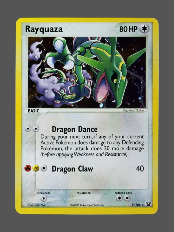 Rayquaza Galaxy Foil Pokemon proxy card from EX Deoxys #9