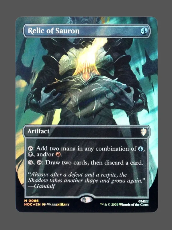 Relic of Sauron Surge Foil MTG proxy card from The Hobbit Eternal #86